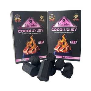Charbon de chicha hexagonal écologique à base de noix de coco activé, faible teneur en cendres (3%), Merades Indonésie, certifié ENplus A1, performance sans fumée - Product Image 5