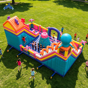 Lilytoys OEM Pink House Design Slide con <span class=keywords><strong>piscina</strong></span> Inflable Color personalizado Patrón de corazón Niños Juego de agua Uso comercial - Product Image 4