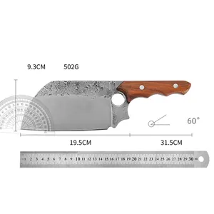 Picador japonês de carne, lâmina de faca para desossar carne, artesanal, açougueiro serbiano com punho de madeira de sândalo vermelho, venda imperdível