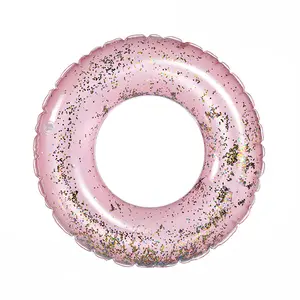 Factory Can Print Custom With Cartoon Head Swim Ring Kids Inflatable Donut Swim Ring