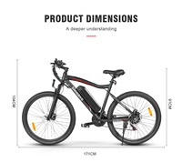 SAMBIKE SY26-II VTT Cube Trek E Bike 2*250w 36v 13Ah Batterie Cachée Vélo Électrique 7 Vitesses Montagne Ebike