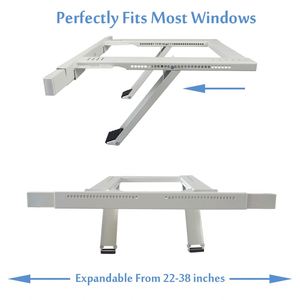 Support de climatiseur Qualward, support de climatiseur pour fenêtre sans perçage, robuste, jusqu'à 200 lb - Product Image 2