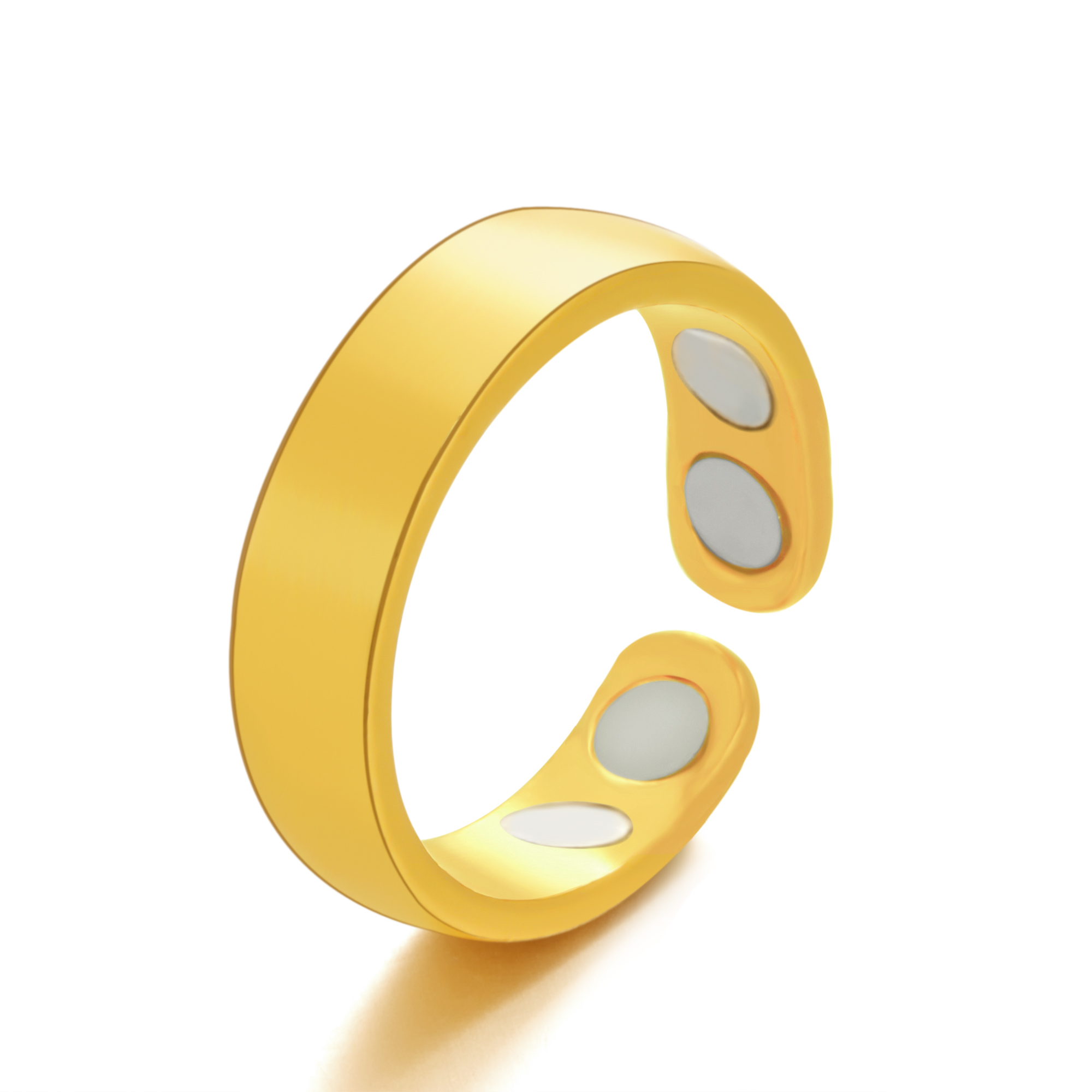 Anillo magnético Unisex para evitar ronquidos, oro rosa, negro, para perder peso, joyería adelgazante