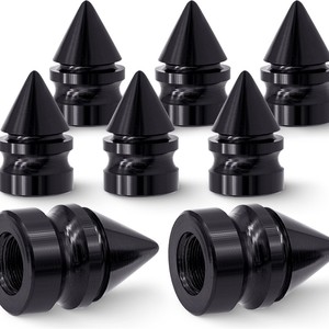 Bouchons de valve en alliage d'aluminium, en forme de cône, rouges, pour pneus sans chambre à air de voiture et moto, noir, bleu, or, argent, vert, violet, bleu ciel - Product Image 5