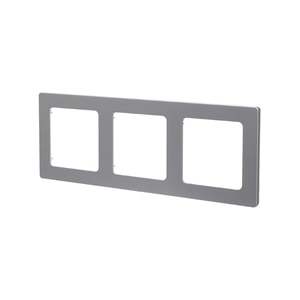 Placca da parete in plastica, 3 chiavi, argento, ideale per connessioni elettriche e decorazione d'interni. - Product Image 1