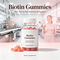 Biotine Gummies voor haar, huid & nagels - voedingssupplement voor volwassenen - natuurlijk en suikervrij