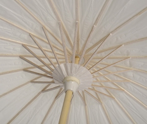 Wholesale Chinese Paper <strong>Umbrella</strong> for Wedding White <strong>Parasols</strong> Custom Handmade Plain Craft <strong>Umbrella</strong> With Wooden Handle - Product Image 6