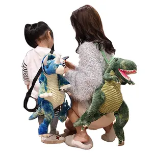 OEM ODM grosir penjualan paling laris lembut boneka hewan Anime mainan Peluches ransel dinosaurus tas sekolah hadiah ulang tahun favorit anak laki-laki