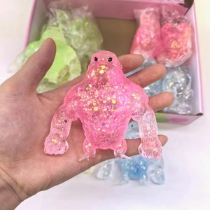 Juguetes de descompresión Jincan Factory al por mayor: Lindos y divertidos juguetes de gorila de malta transparente para apretar, ¡los más vendidos! - Product Image 3