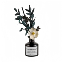 Décoration de la maison Private Label Verre Encens Roseau Bâton Aroma Diffuseur Ensembles Arrangement Floral Huile Essentielle Sans Feu