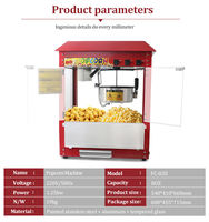 Machine à Popcorn Caramel Électrique en Acier Inoxydable, Haute Productivité, Capacité 8OZ, Usage Professionnel et Domestique, Prix Attrayant