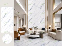 Panneau mural en PVC marbré brillant, haute densité, imperméable, résistant aux rayures, avec revêtement UV, pour la décoration intérieure de salle de bain