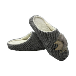 Zapatillas de <span class=keywords><strong>erizo</strong></span> con apliques de tela de punto jacquard para el hogar de otoño e invierno, zapatillas cálidas para el suelo, venta al por mayor en stock - Product Image 2