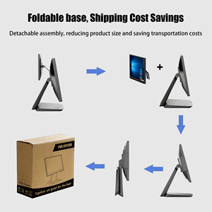 קופה רושמת TCOIOR אלומיניום 15.6 אינץ' עם מסך כפול, מערכת קופה משולבת לנקודת מכירה, מערכות קופה לחנויות קמעונאיות - Product Image 6