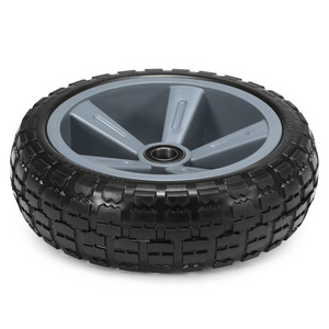 Solid Polyurethane Wheel 10 Inch PU <b>Foam</b> Caster For Kayak Trailer With PP Spokes Airless Tire - Product Image 5
