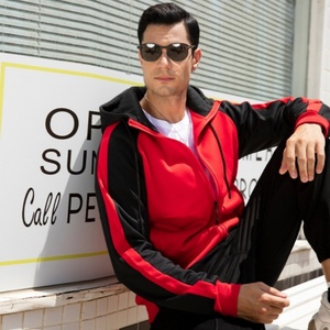 Suéter con Capucha y Cremallera, Estampado 100% Algodón, Estilo Retro, Holgado, con Contraste de Colores, Primavera - Product Image 6