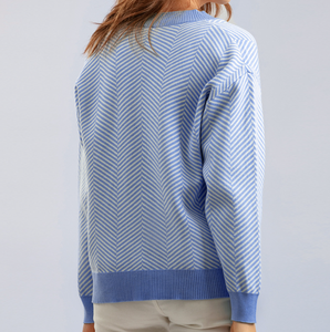 One Size Frühling und Herbst New Single Breasted Cardigan V-Ausschnitt Kontrast Loose Striped Sweater Langarm <span class=keywords><strong>Coat</strong></span> Top - Product Image 6