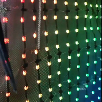 Écran LED en maille transparente flexible pour publicité, mur de fond de bâtiment, tapis magique LED, bannière