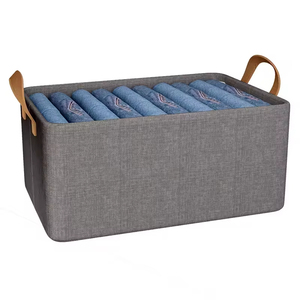 Design moderno Dobrável Caixa De Armazenamento Dobrável Gavetas do Armário com Alça para Clothes & Jeans Tecido Lavável Organizador Bin - Product Image 6