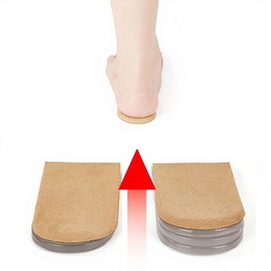 Semelle intérieure invisible en silicone pour augmenter la taille, coussinet de talon en gel, <span class=keywords><strong>correction</strong></span> de la différence de longueur des jambes en velours réglable pour hommes - Product Image 1