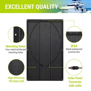 Portable Solar Panel Flexible 100W 120W 150W 200w 300w Monocrystalline Panel Solar Flexible 200w Flexible Solar Panels