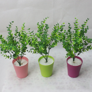 Fausses fleurs <span class=keywords><strong>d</strong></span>'<span class=keywords><strong>eucalyptus</strong></span> artificielles en plastique, 7 branches, vente en gros, pièces - Product Image 5
