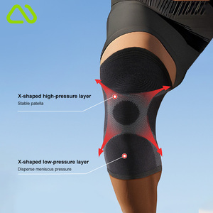 Bảo vệ nén đầu gối tay áo đàn hồi nylon đầu gối hỗ trợ ổn định đầu gối cú đúp cho viêm khớp đau - Product Image 2