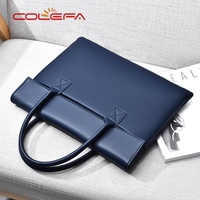 Sacoche pour ordinateur portable Colefa 15,6 pouces 2 en 1, pour les voyages d'affaires, élégante et protectrice, en cuir, pour tous les genres