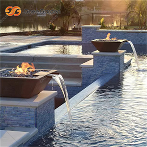 Piscina cuadrada de acero Corten para piscina, característica de agua, cuenco de agua de pozo de fuego de acero Corten cuadrado - Product Image 6