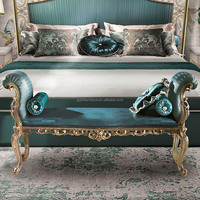 Französisches Luxus-Klassik-Prinzessinnenbett-Set mit Muscheleinlage, Massivholzbett mit Holzrahmen und Stoffbezug für Heim- und Hotel-Schlafzimmermöbel