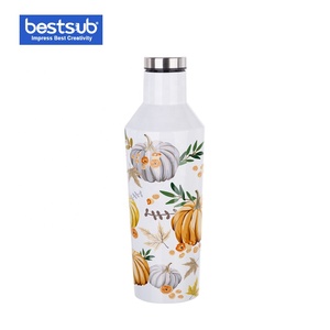 BestSub Sublimation Printing Blank 17oz/500ml Reusable Metal Stainless Steel Thermos Wine Water Bottle Hip Vacuum Flask White - Product Image 2