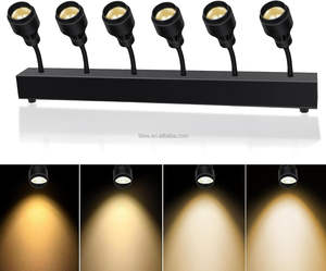 Barra de Luces Pinspot TIITEE, 6 Luces Pinspot LED para Escenario, Regulables, Blanco Cálido, DMX, Activadas por Sonido, con Control Remoto - Product Image 1