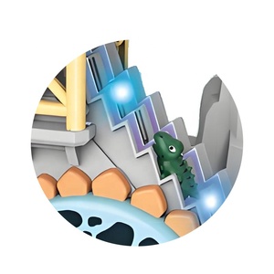 2 Trong 1 Điện Theo Dõi Đồ Chơi Trượt Đường Sắt Khủng Long Đồ Chơi Thiết Lập Với Ánh Sáng Âm Nhạc Mini Nhựa Leo Núi Vịt Theo Dõi Đồ Chơi Cho Trẻ Em - Product Image 4