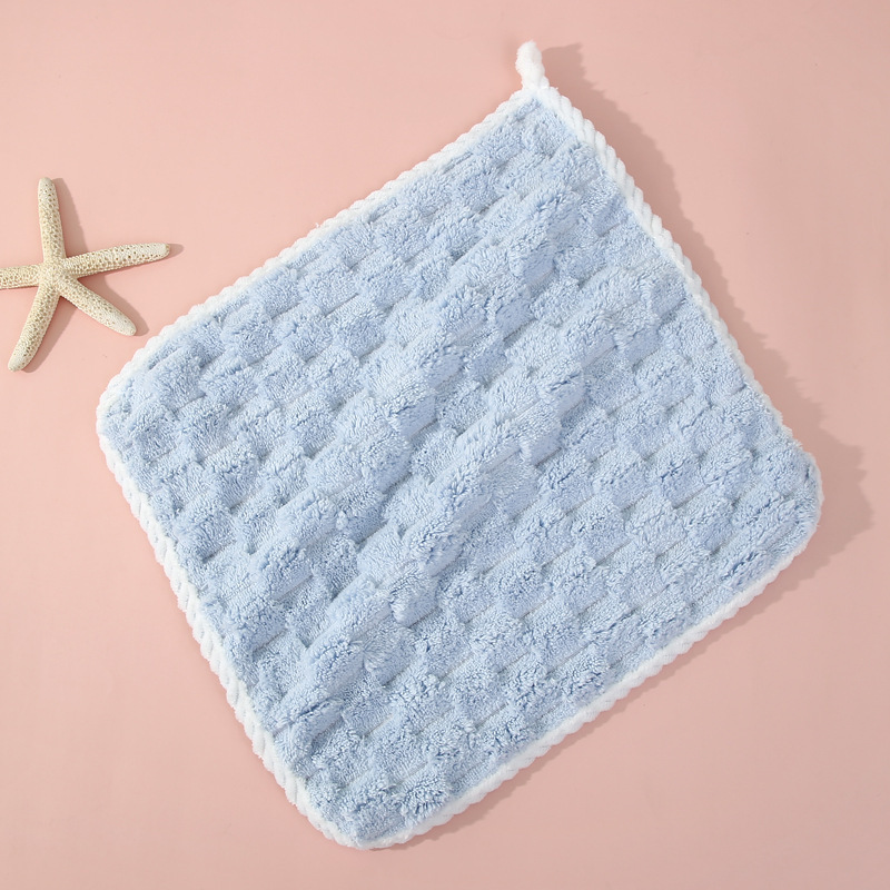 bufanda cuadrada azul