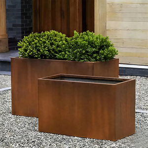Fioriera rettangolare in acciaio Corten Premium | <span class=keywords><strong>Giardino</strong></span> esterno <span class=keywords><strong>albero</strong></span> e fiore arredo | Rustico moderno Patio cortile fioriera - Product Image 3