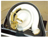 Sousaphone professionnel en fibre de verre blanc OEM, léger, en laiton, pour performance d'orchestre de marche - Vente en gros usine