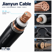Kabel JianYun Konduktor Tembaga Berisolasi PVC dengan Selubung PVC Fleksibel, Kabel Daya Tegangan Rendah (Ukuran Sesuai Pesanan) untuk Penggunaan Konstruksi