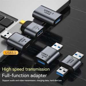 อะแดปเตอร์ USB C 3.1 แบบโลหะ OTG 10Gbps ถ่ายโอนข้อมูลเร็ว รองรับการชาร์จ Type-C 3A สำหรับโทรศัพท์ Samsung Xiaomi Macbook Pro และแท็บเล็ต - Product Image 2