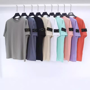 Nueva camiseta de verano informal, moderna, básica, clásica, de algodón 100%, estilo holgado, para hombre, al por mayor - Product Image 1