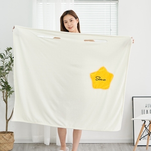Bán Sỉ VÁY TẮM Lông Cừu San Hô Gợi Cảm Váy Áo Choàng Tắm In Họa Tiết Đồ Ngủ Nữ Khăn Tắm Tùy Chỉnh - Product Image 2