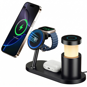 Cargador Inalámbrico 4 en 1, Estación de <span class=keywords><strong>Carga</strong></span> Rápida para Apple Watch, iPhone 17/16/15/14/13/12, <span class=keywords><strong>Airpods</strong></span> <span class=keywords><strong>con</strong></span> Luz Nocturna - Product Image 1