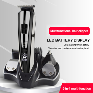 Eléctrica 5 en 1 hombres <span class=keywords><strong>Kit</strong></span> de aseo con Trimmer profesional sin cortar el pelo para <span class=keywords><strong>Barba</strong></span> cabeza cuerpo Y la cara - Product Image 4