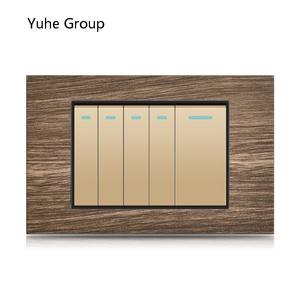 Panel de aluminio cepillado con cable, estándar americano, tomacorriente de pared de 118 mm, interruptor de tomacorriente de pared con carga rápida USB tipo C - Product Image 5