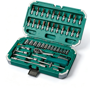 46-delige autoreparatieset handgereedschap steeksleutelset voertuig mechanische onderhoudsgereedschapskist - Product Image 1