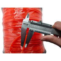 Fil de coupe carré en nylon de qualité supérieure 3,3 mm * 200 m, rouleau orange pour débroussailleuse, remplacement de tondeuse à gazon robotisée, compatible 1 an