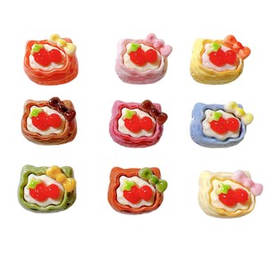 Accesorios DIY para manualidades: Material para juego de comida, técnica de pegamento de crema, accesorios para el cabello infantiles, colgante de cabeza de gato - Product Image 5