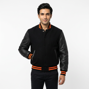 Chaqueta Universitaria de Marca para Hombre, Tejido Suave, Cómodo y Transpirable, 100% Algodón, Último Modelo de Chaqueta Universitaria de Béisbol - Product Image 1