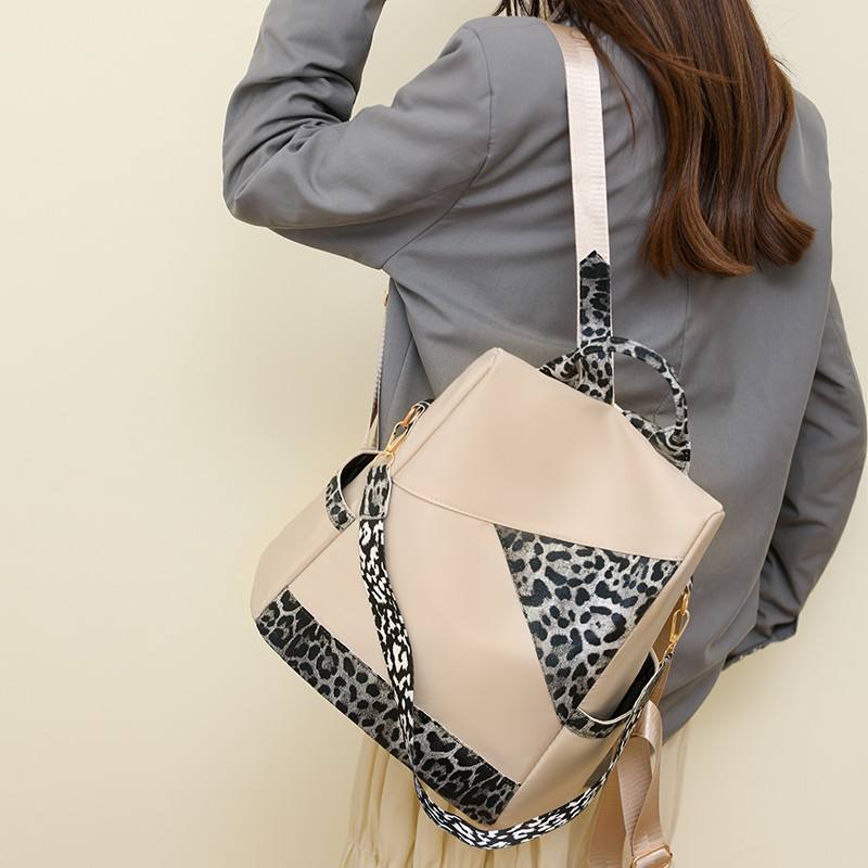 Motif panthère beige et noir