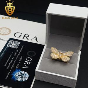 सबसे ज्यादा बिकने वाली कम कीमत के अच्छे गहने 925 चांदी के सोने की प्लेटेड वी. वी. मोइससानाइट डायमंड तितली ने महिलाओं को दिया उपहार - Product Image 3
