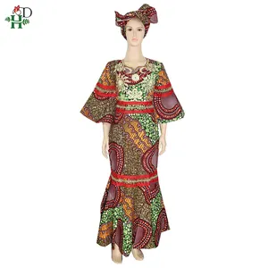 Восковая ткань H & D для платьев с Африканским восковым принтом, женские восковые платья в африканском стиле